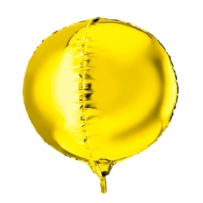 Сфера 3D Золото в упаковке, фольгированный шар 25"/63 см